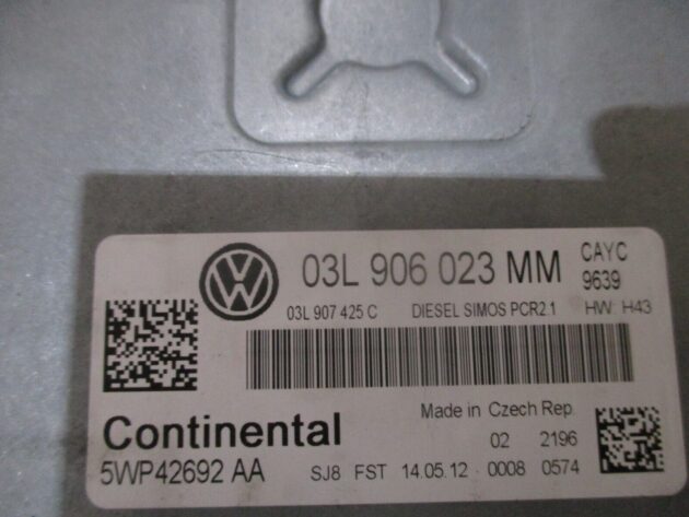 2012 GENUINE VW GOLF MK6 1.6 TDI ENGINE ECU CONTROL UNIT MODULE 03L906023MM - Image 2