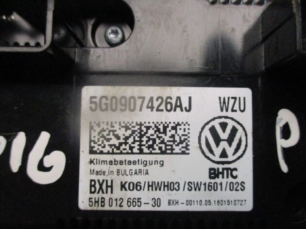 2016 GENUINE VW PASSAT B8 AC HEATER CLIMATE CONTROL SWITCH PANEL 5G0907426AJ - Image 2