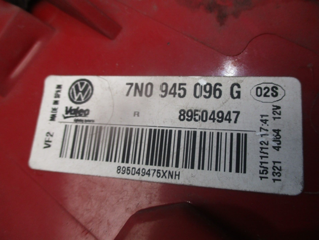 2013 GENUINE VW SHARAN 7N REAR RIGHT DRIVER SIDE TAILLIGHT LAMP 7N0945096G - Image 3