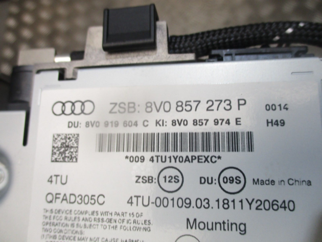2018 GENUINE AUDI A3 8V MULTIFUNCTION DISPLAY SCREEN 8V0857273P - Image 2
