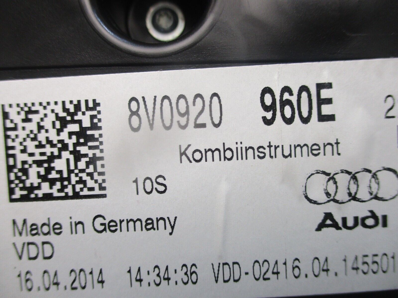 2015 GENUINEAUDI A3 8V SPEEDOMETER INSTRUMENT CLUSTER CLOCK 8V0920960E - Image 3