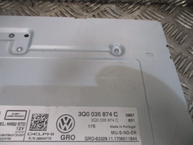 2016 VW PASSAT B8 RADIO SAT NAV DISPLAY SCREEN & HEAD UNIT 3Q0035874C 5G6919605B - Image 3