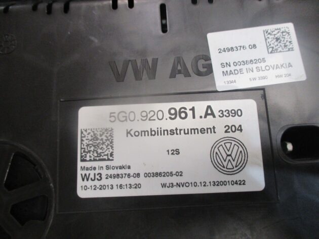 2013 GENUINE VW GOLF MK7 SPEEDOMETER INSTRUMENT CLUSTER CLOCK 5G0920961A - Image 2