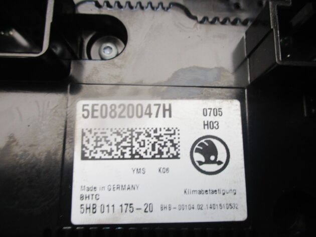 2014 GENUINE SKODA OCTAVIA AC HEATER CLIMATE CONTROL SWITCH 5E0820047H - Image 2