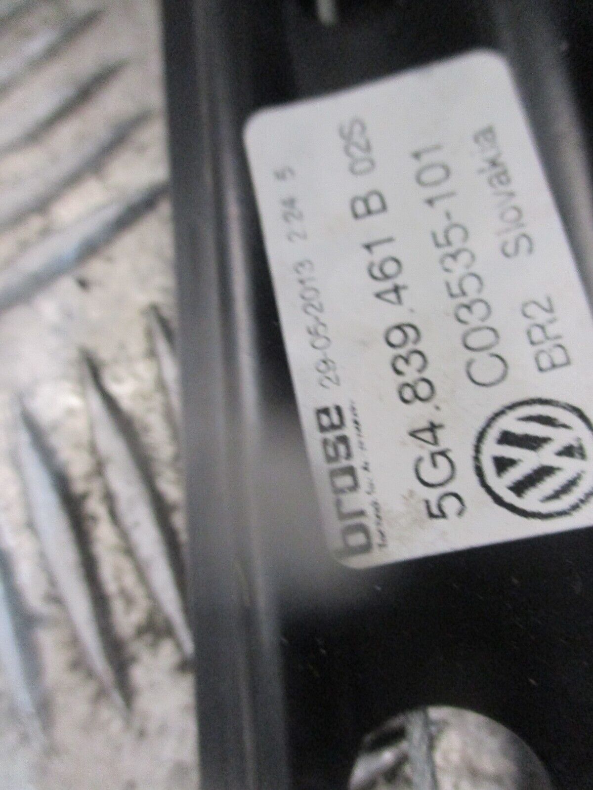 2015 VW GOLF MK7 REAR LEFT PASSENGER SIDE DOOR WINDOW REGULATOR 5G4839461B OEM - Image 3