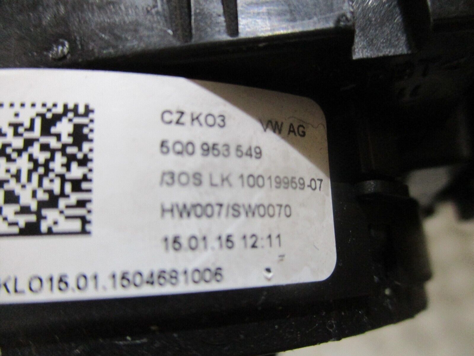 2015 GENUINE SKODA OCTAVIA 5E INDICATER WIPER STALK SQUIB 5Q0953507AC 5Q0953513R - Image 4