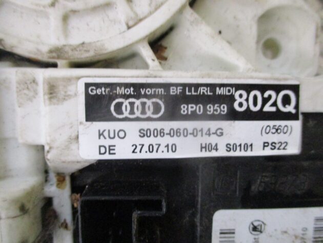 2012 GENUINE AUDI A3 8P FRONT LEFT PASSENGER SIDE WINDOW MOTOR 8P0959802Q - Image 2