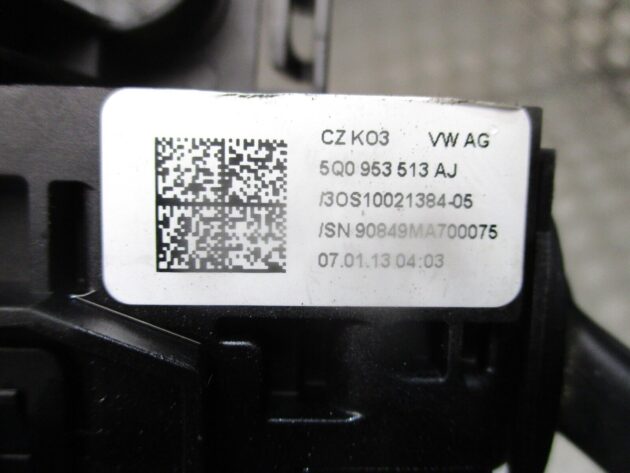 2013 VW GOLF MK7 INDICATER WIPER STALK SQUIB 5Q0953507AG 5Q0953513AJ 5Q0953549A - Image 3