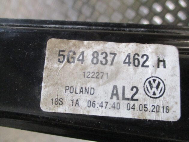 2016 GENUINE VW GOLF MK7 FRONT RIGHT DRIVER SIDE WINDOW REGULATER 5G4837462H - Image 2