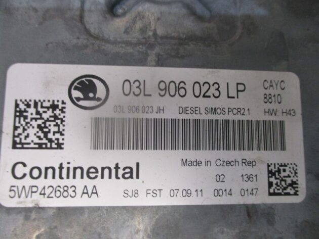 2012 GENUINE SKODA OCTAVIA 1.6 TDI ENGINE ECU CONTROL UNIT MODULE 03L906023LP - Image 2