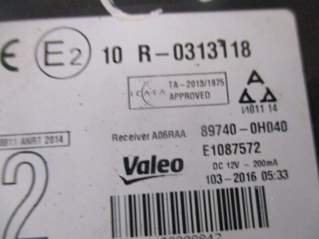 2016 GENUINE CITROEN C1 DOOR CONTROL MODULE 89740-0H040 - Image 2