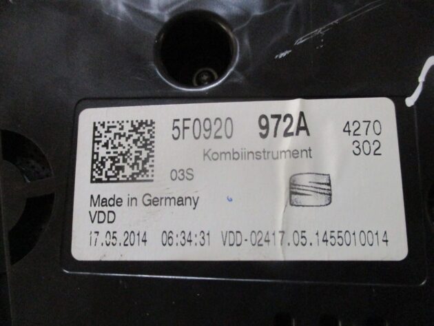 2014 GENUINE SEAT LEON SPEEDOMETER INSTRUMENT CLUSTER CLOCK 5F0920972A - Image 2