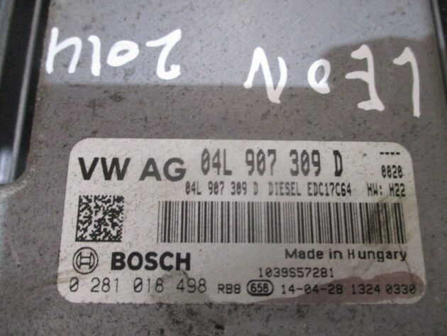 2014 GENUINE SEAT LEON 5F 2.0TDI ENGINE ECU CONTROL UNIT MODULE 04L907309D - Image 2