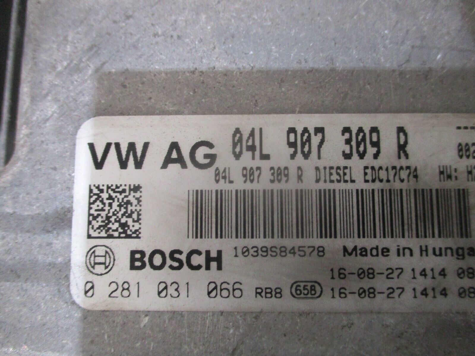 2016 AUDI A3 8V 1.6 TDI ENGINE ECU CONTROL UNIT ,MODULE 04L907309R 04L906026CA - Image 2