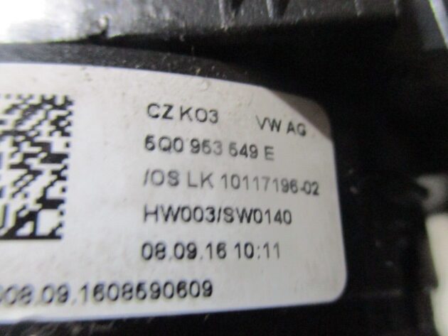 2016 AUDI A3 8V INDIACTER WIPER STALK SQUIB 5Q0953549E 8V0953521HB 8V0953502AH - Image 4