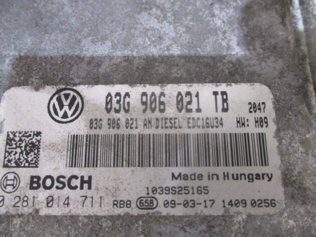 2012 GENUINE SKODA OCTAVIA 1.9 ENGINE ECU CONTROL UNIT MODUEL 03G906021TB - Image 2