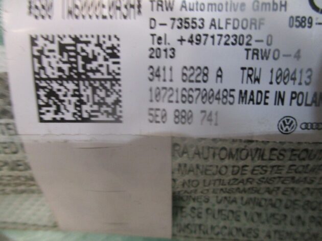 2013 SKODA OCTAVIA HATCHBACK LEFT PASSENGER SIDE ROOF CURTIAN AIRBG 5E0880741 - Image 2