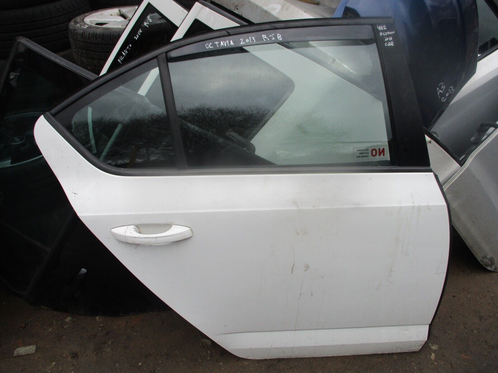 2014 GENUINE SKODA OCTAVIA HATCHBACK REAR RIGHT DRIVER SIDE BARE SHELL DOOR - Image 3