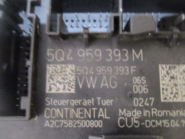2014 GENUINE SEAT LEON FRONT RIGHT DRIVER SIDE DOOR CONTROL MODULE 5Q4959393M - Image 2