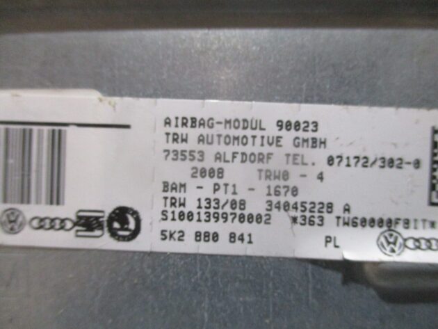 2012 GENUINE VW GOLF MK6 RIGHT DRIVER SIDE DASHBOARD AIRVENT 5K2880841 - Image 2