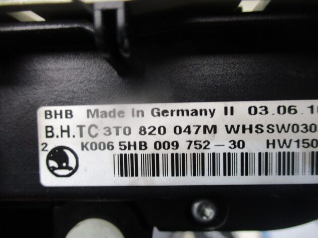 2013 GENUINE SKODA SUPERB AC HEATER CLIMATE CONTROL UNIT 3T0820047M - Image 2