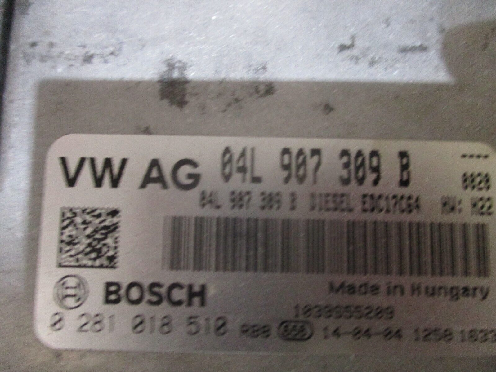 2014 GENUINE VW GOLF MK7 ENGINE ECU CONTROL UNIT MODULE 04L907309B - Image 2