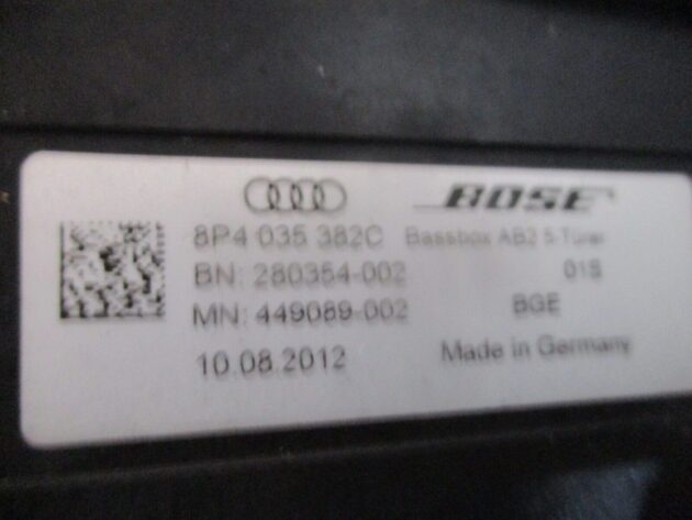 2012 GENUINE AUDI A3 8P SLINE BOSE SUBWOOFER 8P4035382C - Image 2