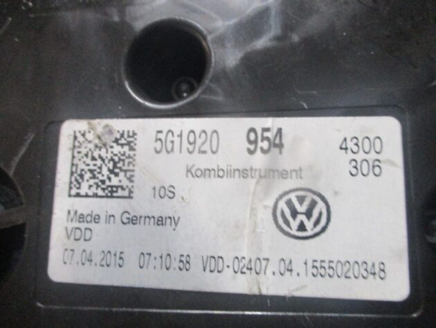 2016 GENUINE VW GOLF MK7 SPEEDOMETER INSTRUMENT CLUSTER CLOCK 5G1920954 - Image 3