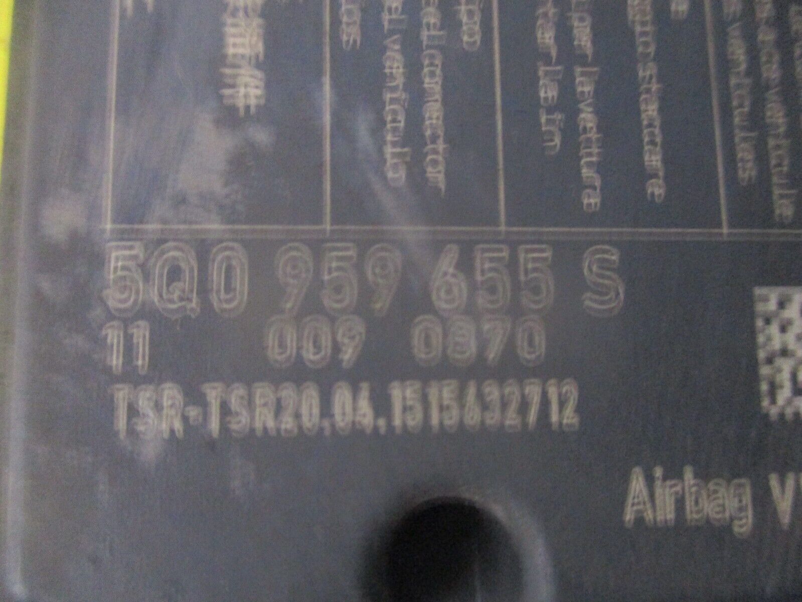 2015 GENUINE VW GOLF MK7 SRS AIRBG ECU CONTROL MODULE 5Q0959655S - Image 2