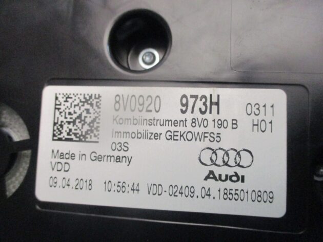 2014 GENUINE AUDI A3 8V SPEEDOMTER INSTRUMENT CLUSTER CLOCK 8V0920973H - Image 2