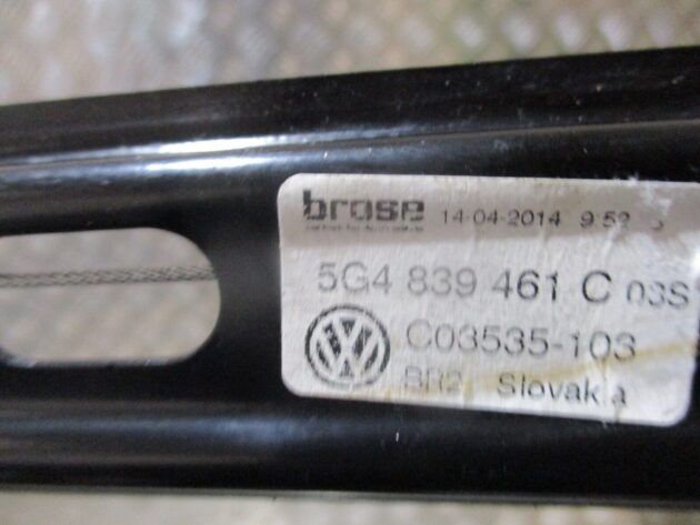 2016 GENUINE VW GOLF MK7 REAR LEFT PASSENGER SIDE WINDOW REGULATER 5G4839461C - Image 2