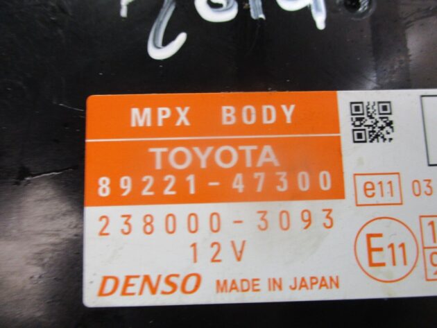 2014 TOYOTA PRIUS 1.8 HYBRID MPX BODY CONTROL MODULE COMPUTER 89221-47300 OEM - Image 2