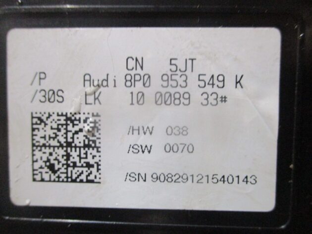 2012 GENUINE AUDI A3 STEERING ANGLE CONTROL MODULE 8P0953549K - Image 2
