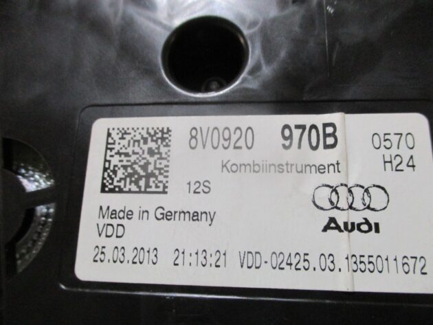 2013 GENUINE AUDI A3 8V SPEEDOMETER INSTRUMENT CLUSTER CLOCK 8V0920970B - Image 2