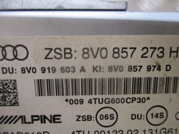 2013 GENUINE AUDI A3 8V MMI MULTIMEDIA DISPLAY SCREEN 8V0857273H - Image 2