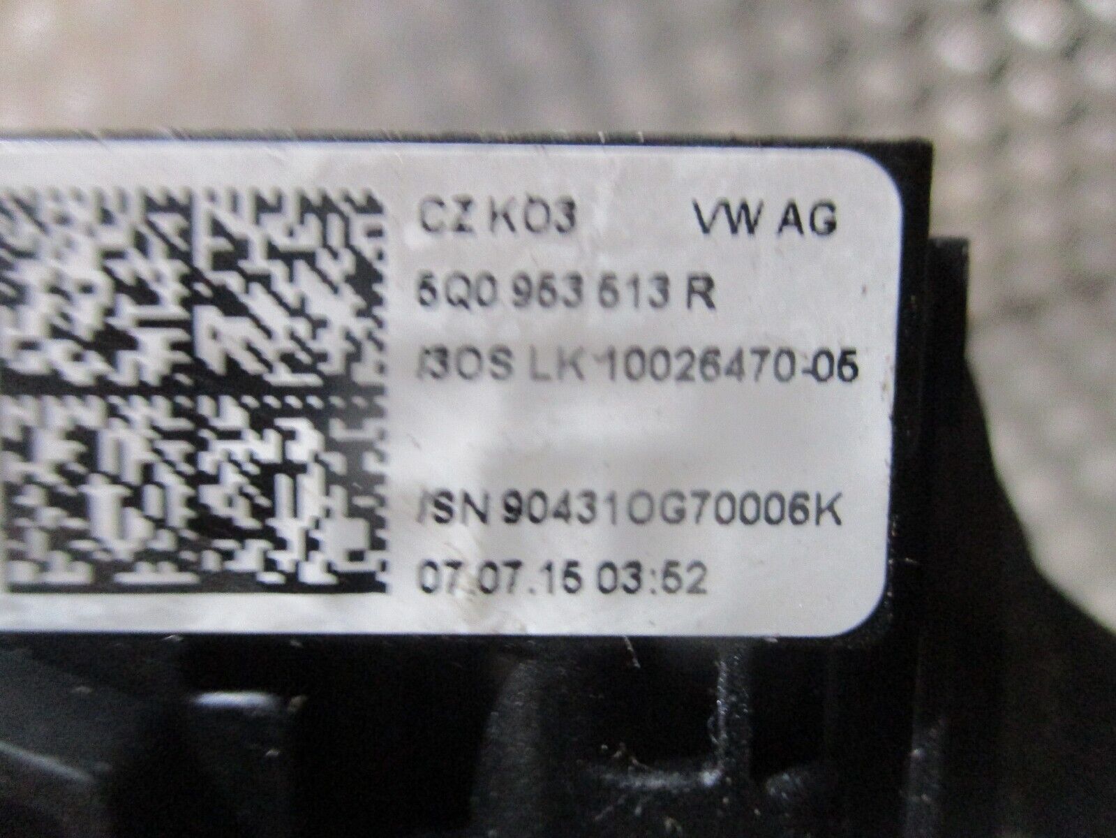 2015 GENUINE SEAT LEON INDICATER WIPER STALKS 5Q0953507GD 5Q0953513R - Image 3