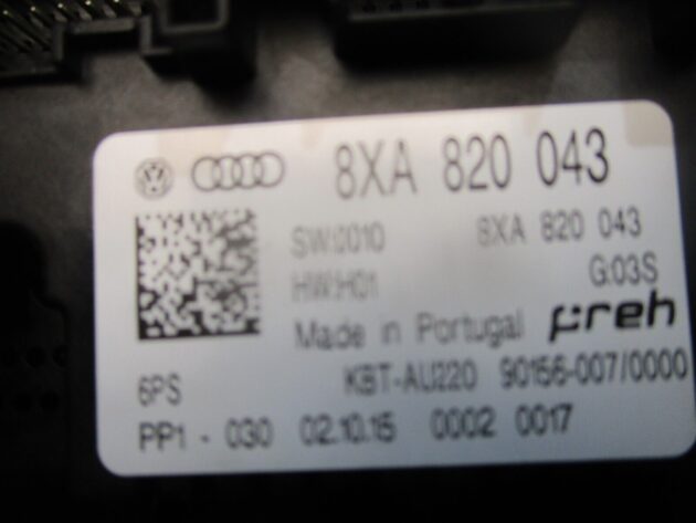2015 GENUINE AUDI A1 AC HEATER CLIMATE CONTROL SWITCH PANEL 8XA820043 - Image 3