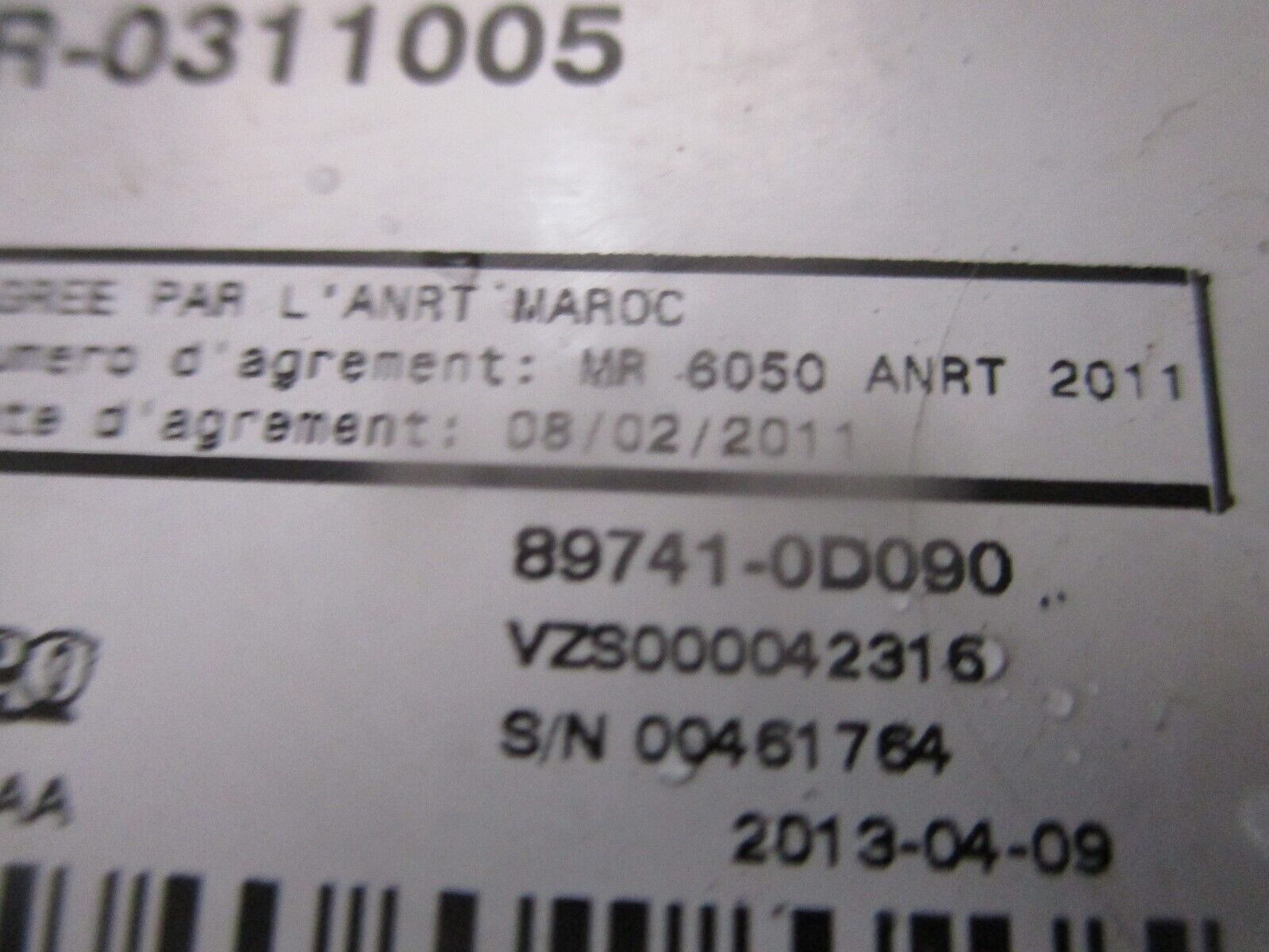 2015 GENUINE TOYOTA YARIS DOOR RECEIVER CONTROL MODULE ECU 89741-0D090 - Image 2