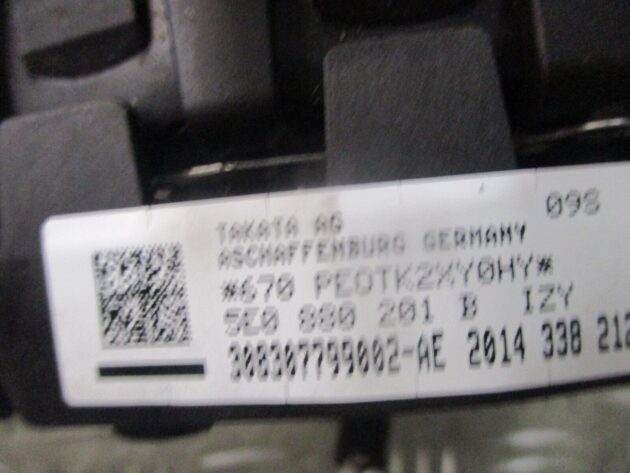 2014 GENUINE SKODA OCTAVIA DRIVERS STEERING WHEEL AIRBG 5E0880201B - Image 2