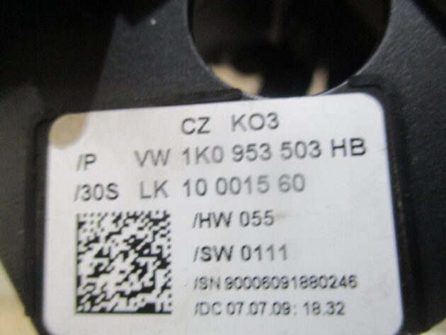 2012 VW GOLF MK6 INDICATOR WIPER CONTROL STALK UNIT 1K0953503HB 1K0953519H/513G - Image 2