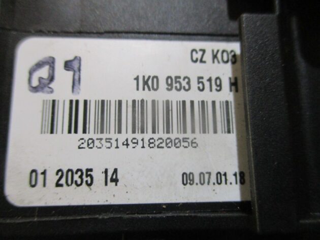 2012 VW GOLF MK6 INDICATOR WIPER CONTROL STALK UNIT 1K0953503HB 1K0953519H/513G - Image 3