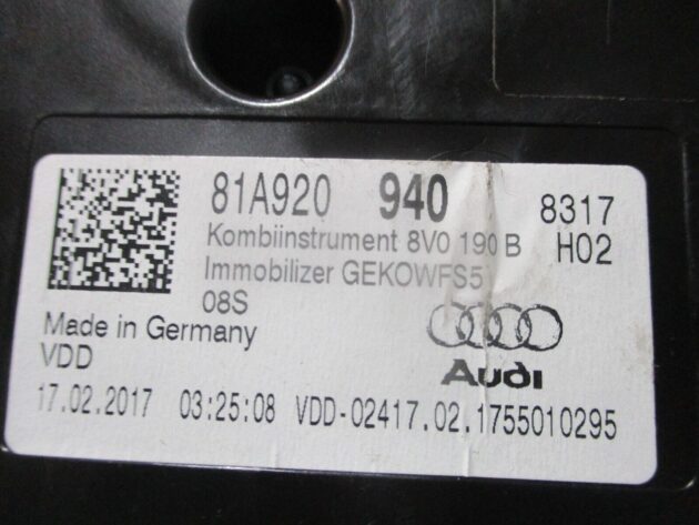 2019 GENUINE AUDI Q2 SPEEDOMETER INSTRUMENT CLUSTER CLOCK 81A920940 - Image 2