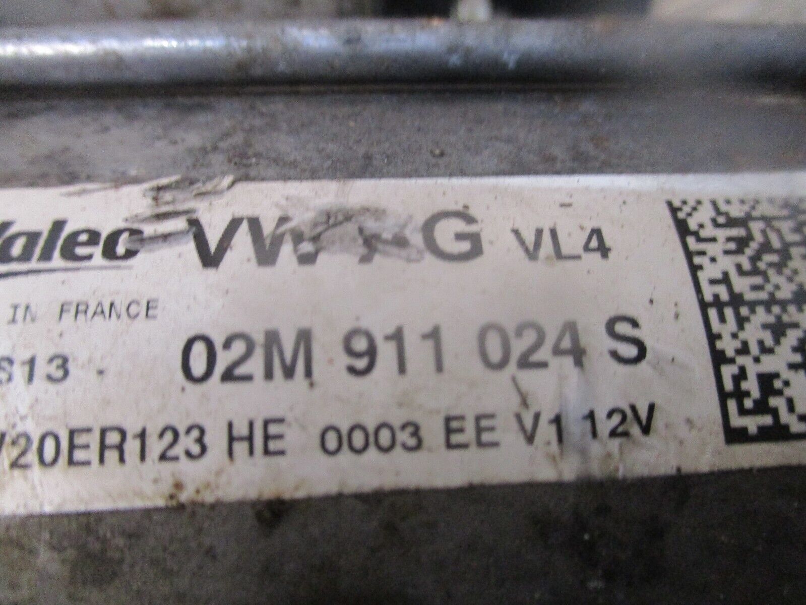 2013 GENUINE VW GOLF MK7 VALEO MANUAL STARTER MOTOR 02M911024S - Image 2