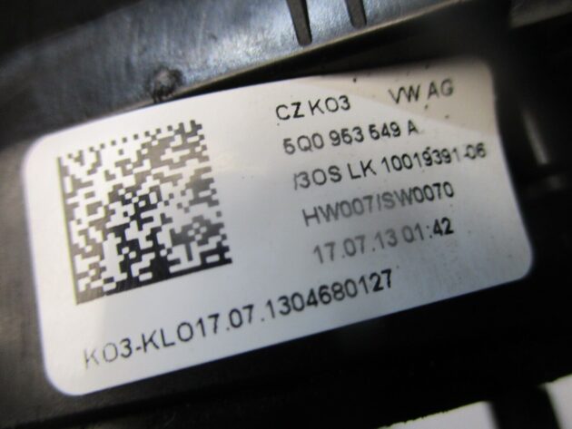 2013 VW GOLF MK7 INDICATOR WIPER STALK SWITCH 5Q0953507AG 5Q0953649A 5Q0963613AJ - Image 2