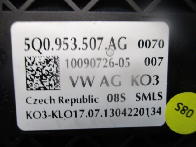 2013 VW GOLF MK7 INDICATOR WIPER STALK SWITCH 5Q0953507AG 5Q0953649A 5Q0963613AJ - Image 3