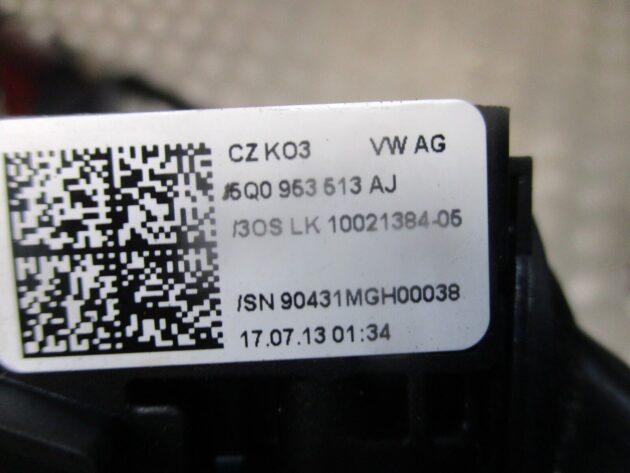 2013 VW GOLF MK7 INDICATOR WIPER STALK SWITCH 5Q0953507AG 5Q0953649A 5Q0963613AJ - Image 4