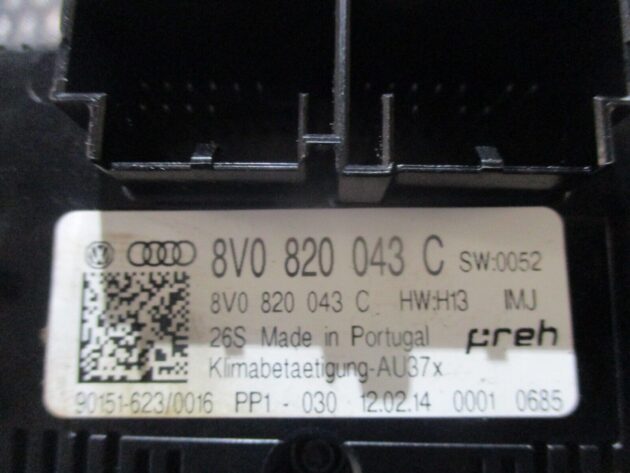 2014 GENUINE AUDI A3 8V HEATER CLIMATE CONTROL PANEL UNIT 8V0820043C - Image 3