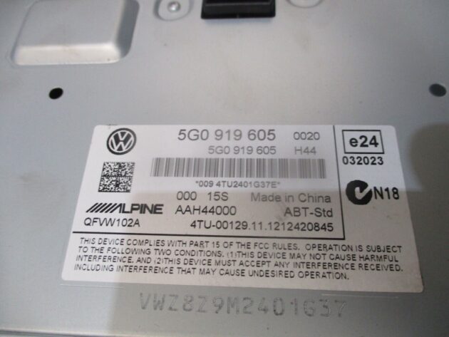 2013 GENUINE VW GOLF MK7 FRONT RADIO MULTIMEDIA NAVIGATION SCREEN 5G0919605 - Image 2