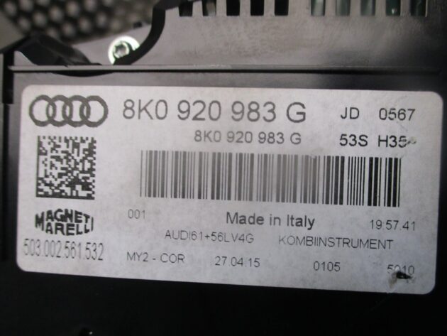 2015 GENUINE AUDI A4 SPEEDOMETER INSTRUMENT CLUSTER CLOCK 8K0920983G - Image 2