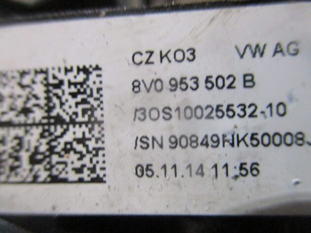 2014 AUDI A3 8V INDICATER WIPER STALK SQUIB 8V0953521BP 5Q0953549C 8V0953502B - Image 3